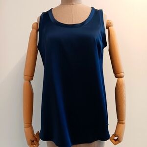 LAFAYETTE 148 NEW YORK Perla Luxe Reversible Silk Charmeuse Blouse - Blue